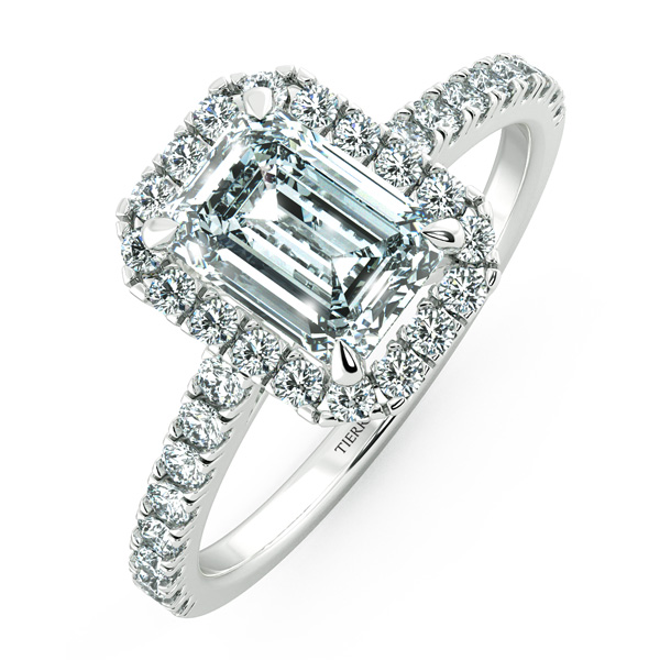 Nhẫn đính hôn Halo đai tấm NCH8202